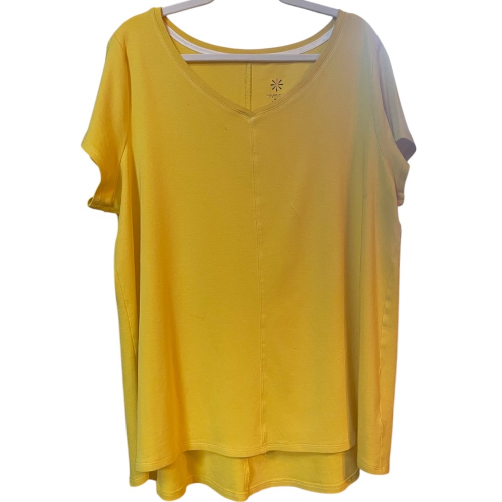 Isaac Mizrahi Live! Essentially Pima Cotton V-Neck Tunic. Size 2X